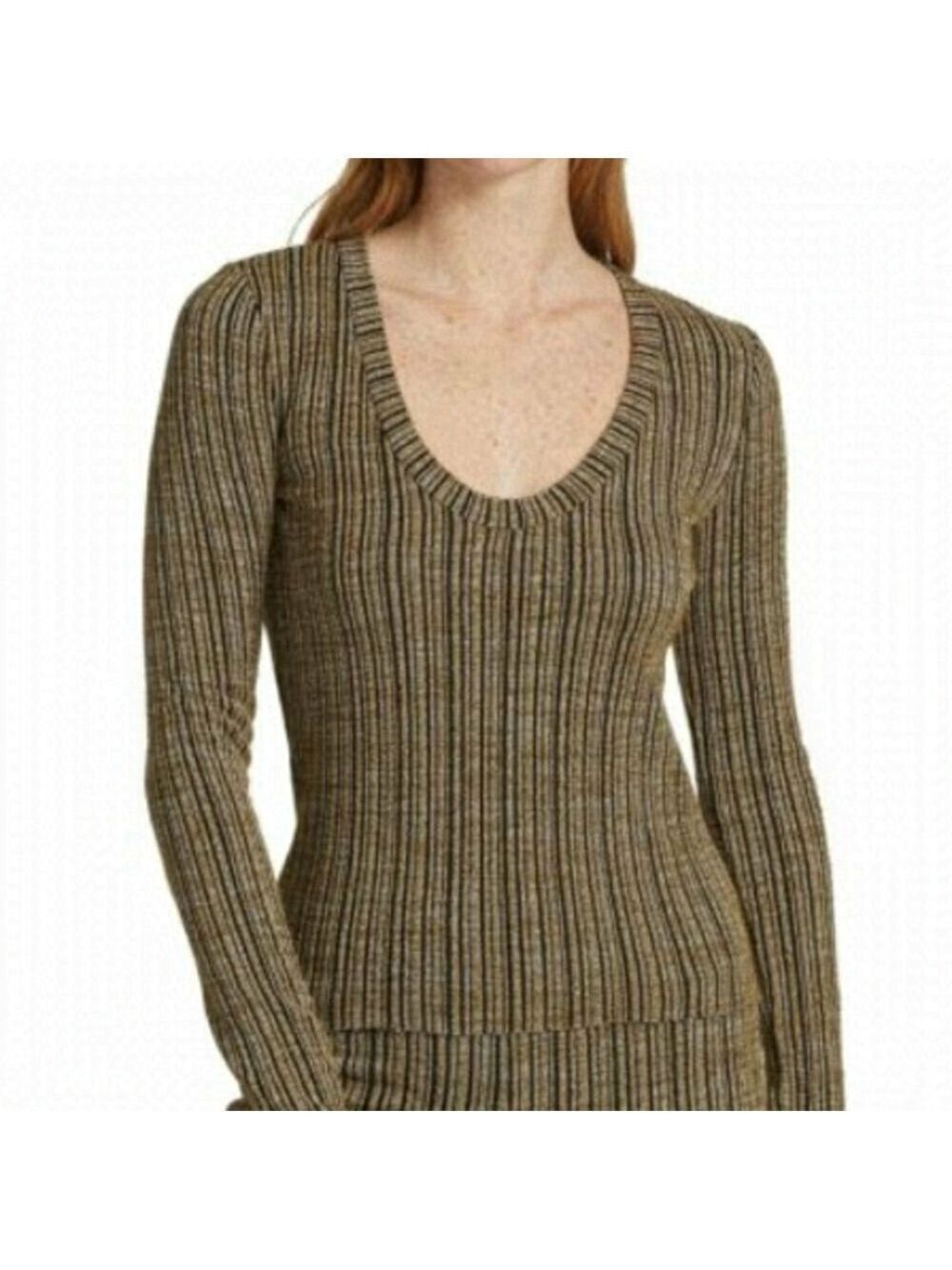 RAG & Bone "Raimi" Ribbed BNWOT Womens Scoop Neck Sweater Small Long Sleeve